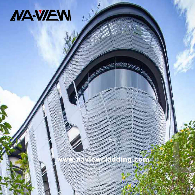 1.22m Width 2m Length Facade Perforated Metal Cladding