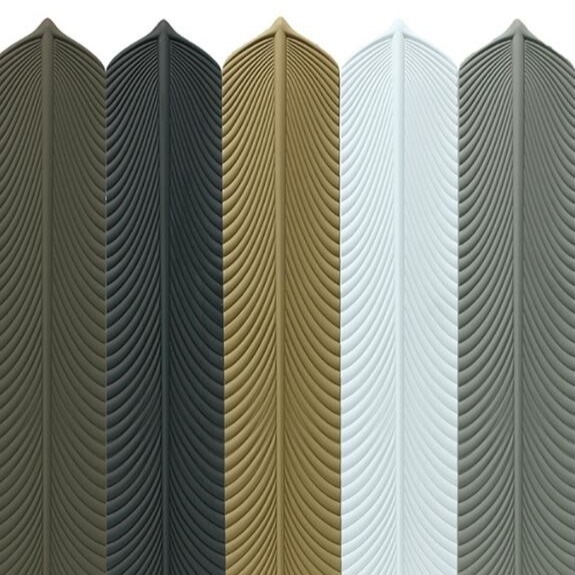 Polyurethane PU Wall Panel Creative Shape Sheets Light Ceramic Stone Feather